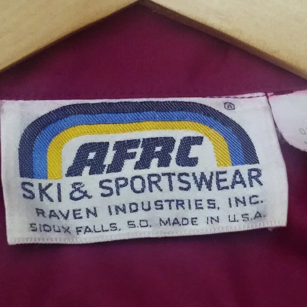 Vtg AFRC Half Zip Pullover Windbreaker Jacket Color-Block Funnel Neck Sz M/10